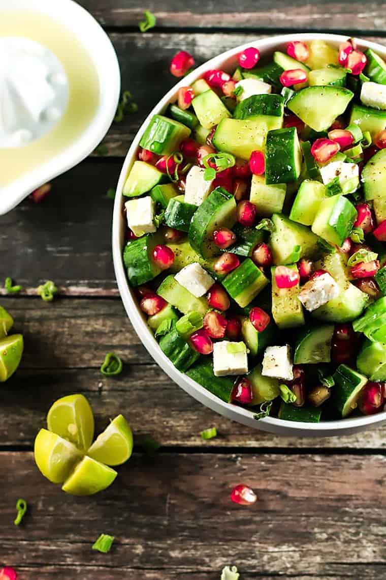 Cucumber Pomegranate Salad Scrambled Chefs