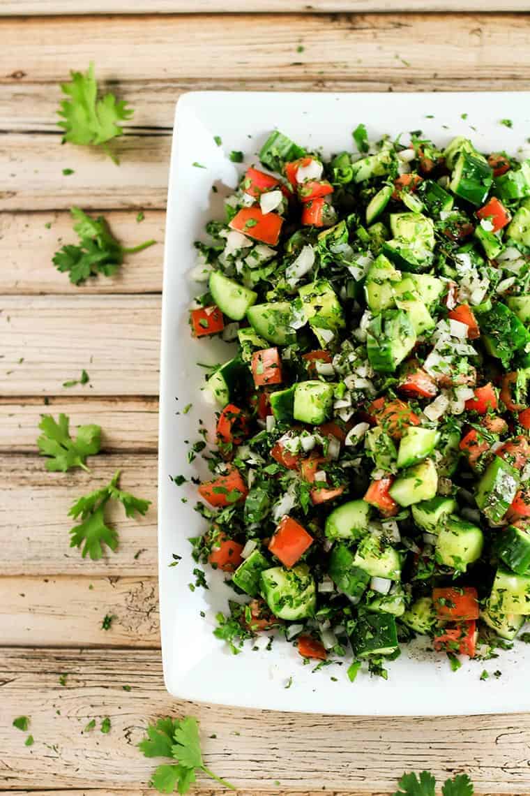 Persian Shirazi Salad Scrambled Chefs