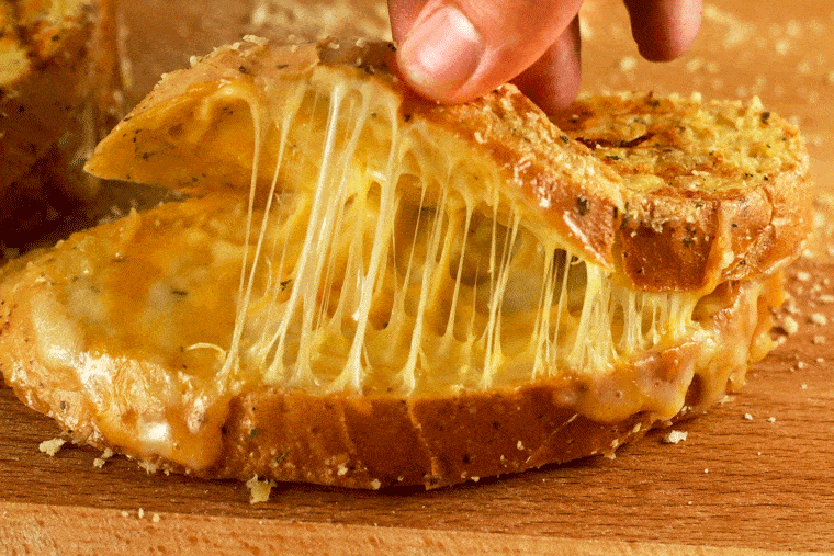 Grilled Cheese Sandwich with Garlic Parmesan Topping | ScrambledChefs.com