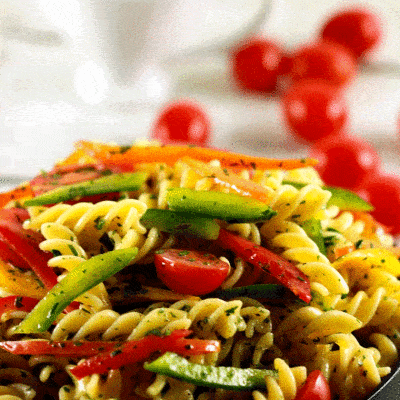 Cold Pasta Salad with Italian Dressing