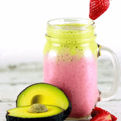Creamy Strawberry Avocado Smoothie