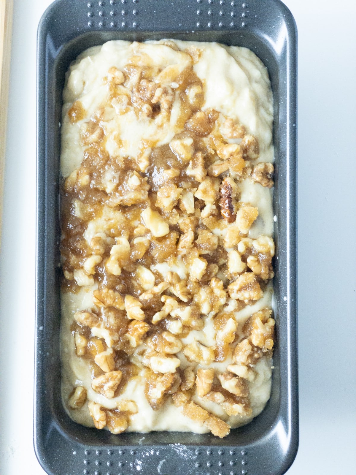 Banana bread in loaf pan