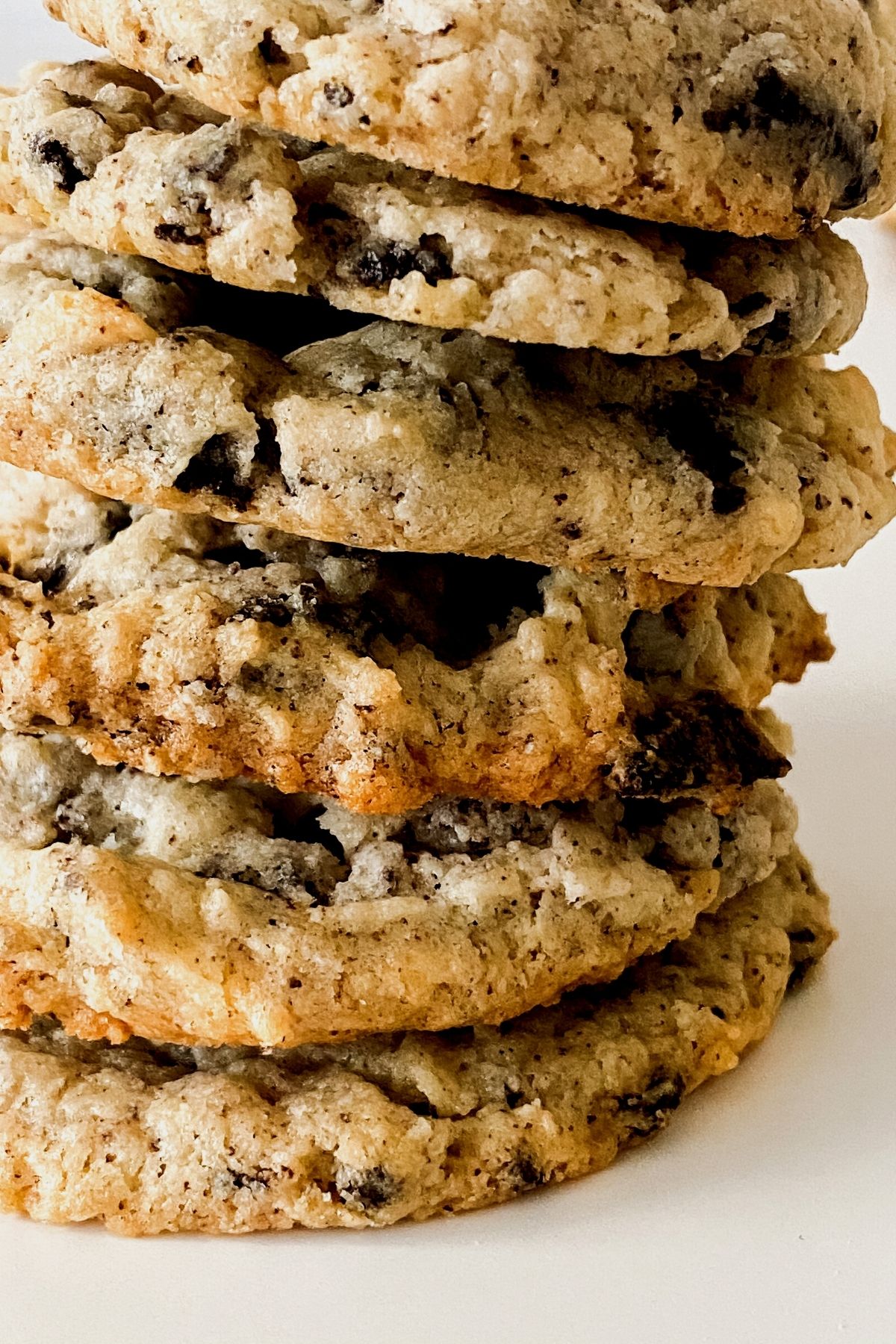 Stack of cookies and cream cookies