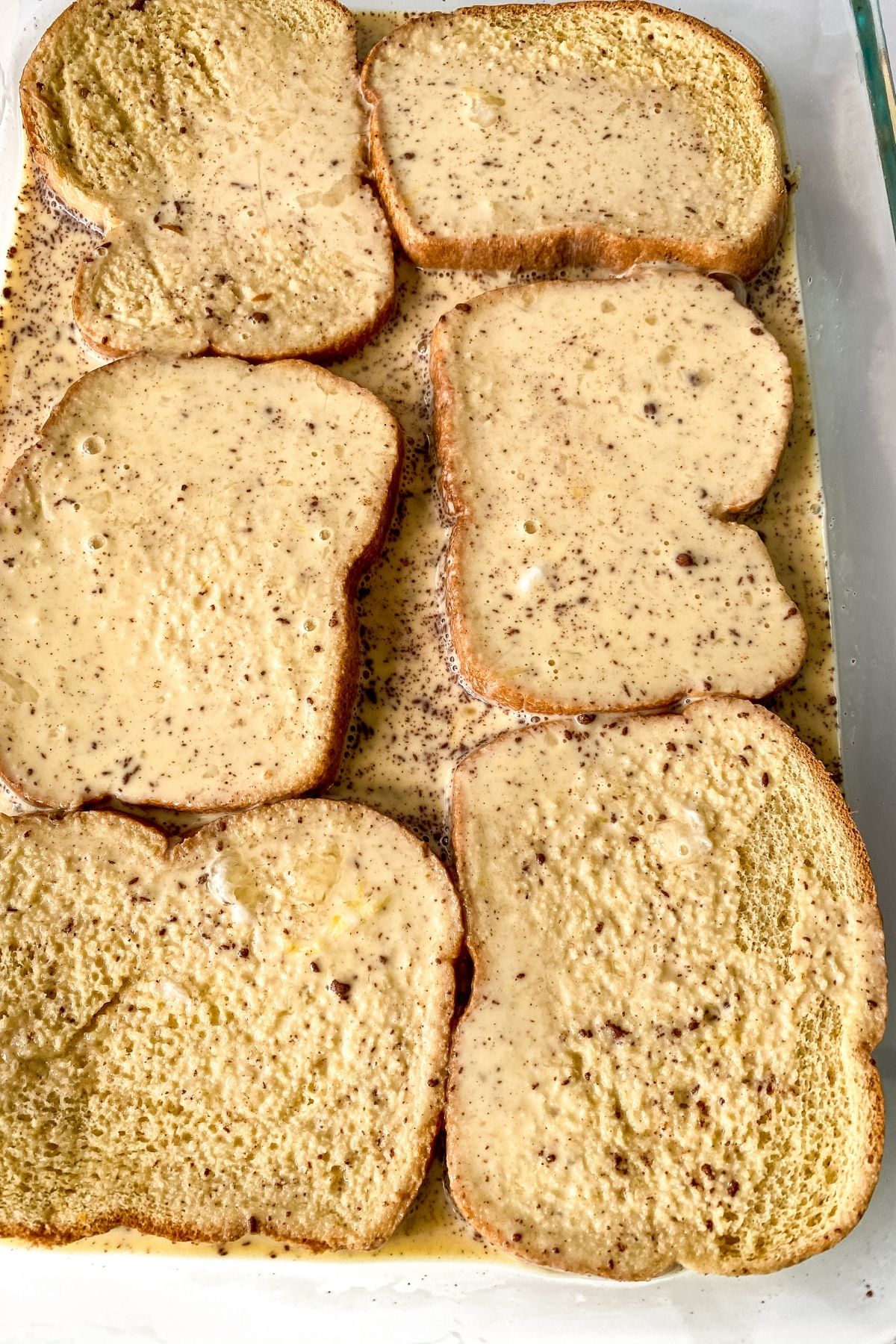 French toast soaking