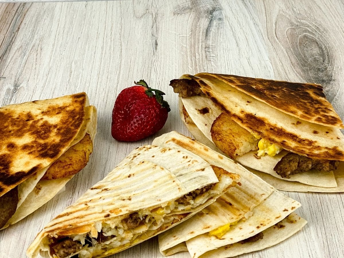 Breakfast tortilla wraps