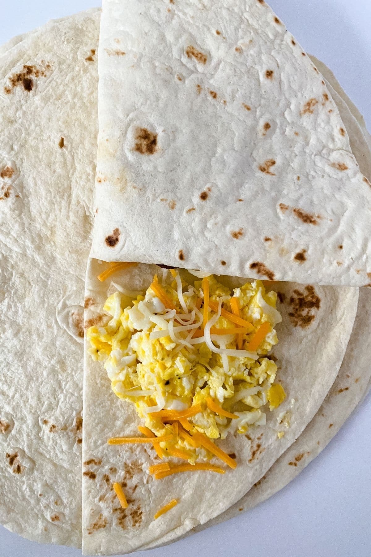 Folding breakfast wrap