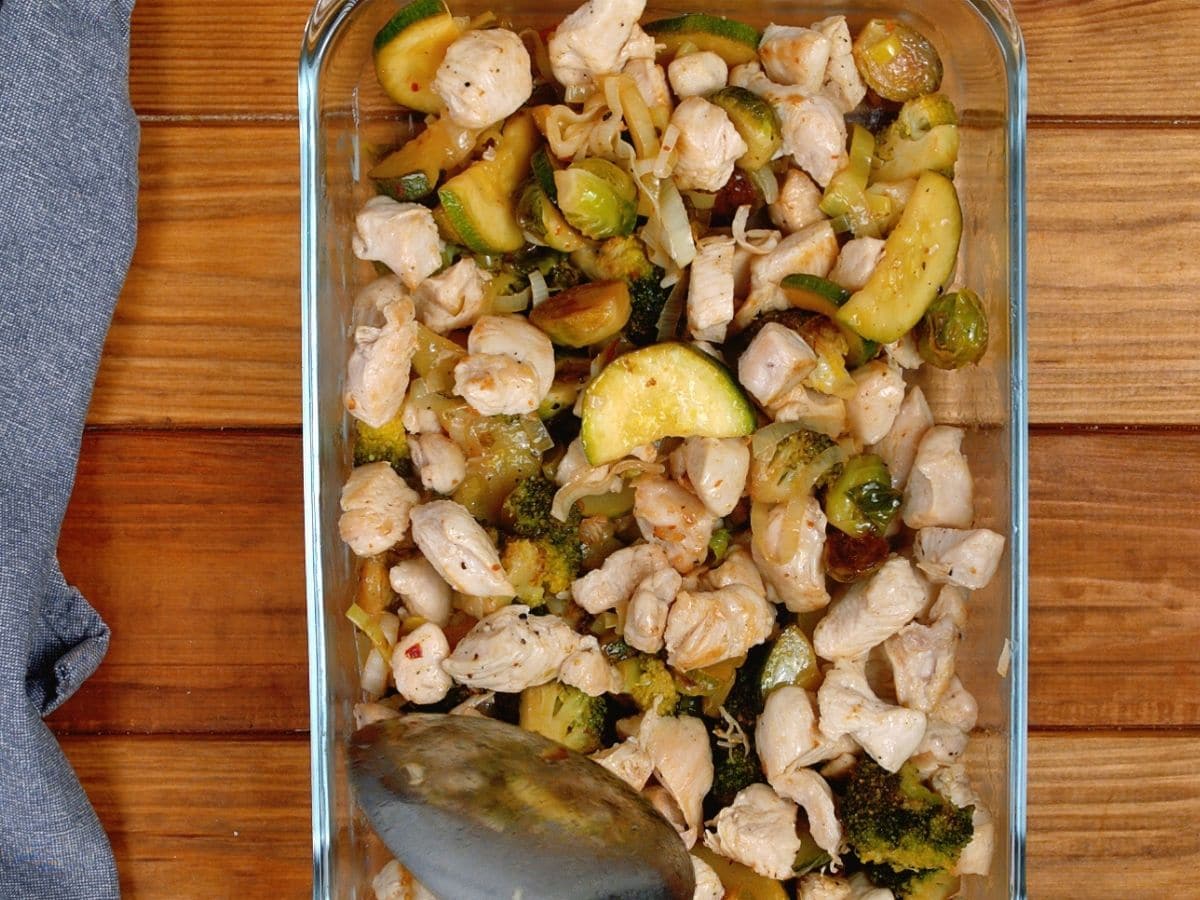 Veggies in baking dish