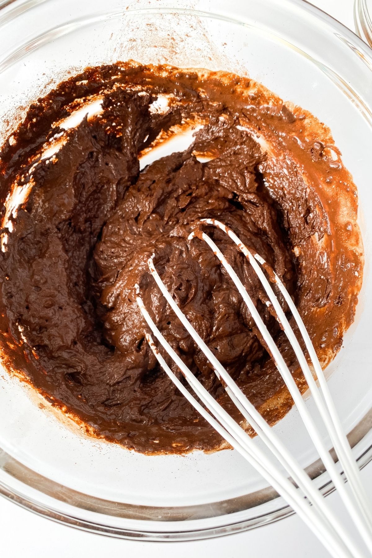 Brownie batter in bowl