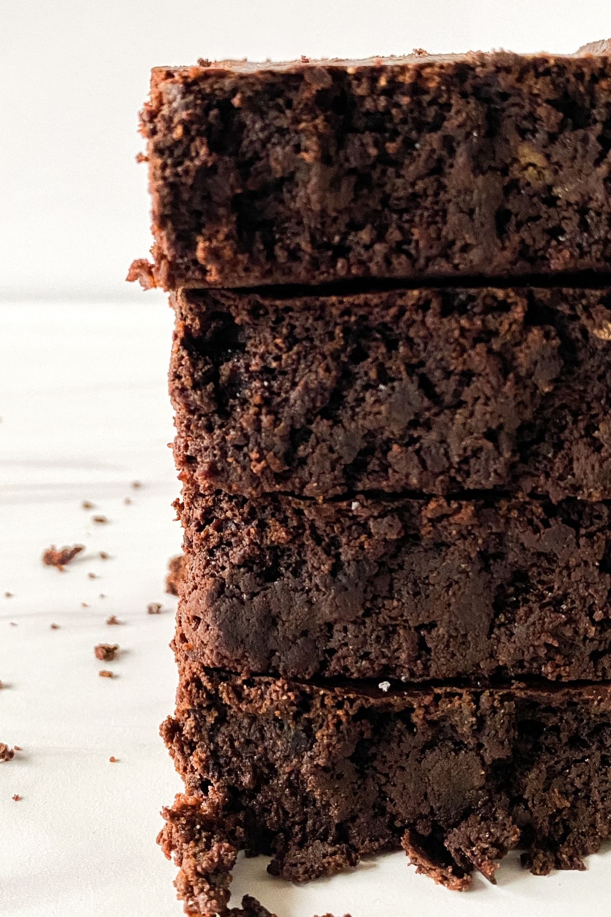 Stack of keto brownies