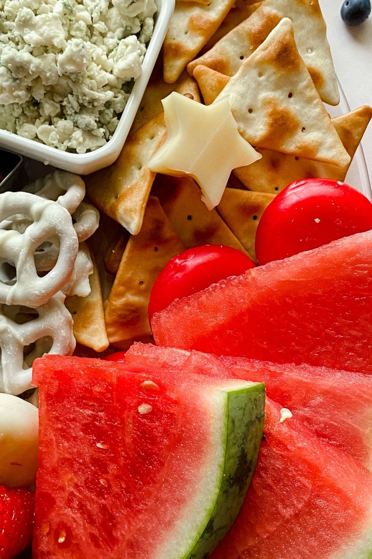 Watermelon wedges by star cheese and crackers