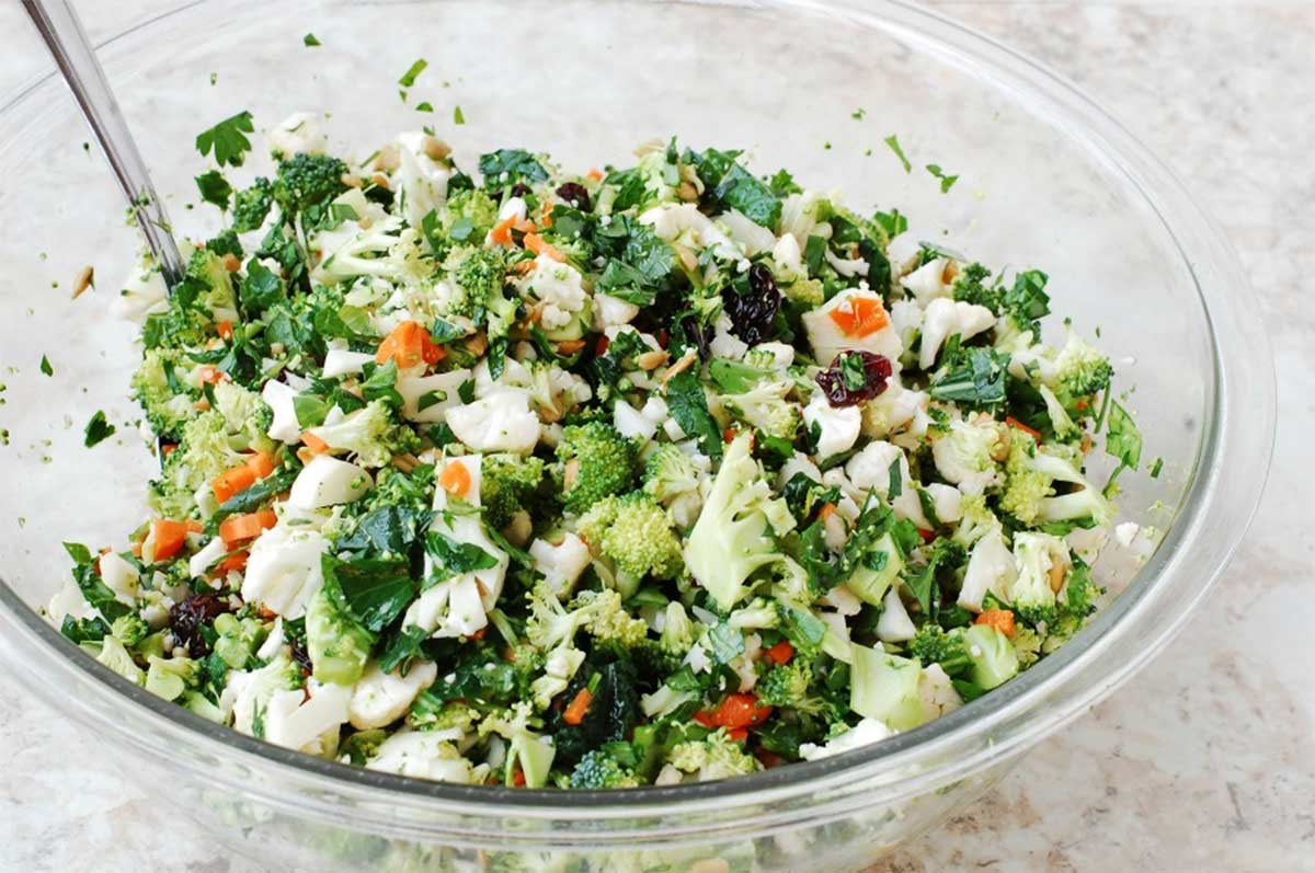 Salad Full Of Dark Green Leafy Veggies